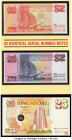 Brunei and Singapore Group of 3 Commemorative Sets with Folders; 4 Notes Crisp Uncirculated. Lot includes the Brunei $50 Commemorative, Singapore $25 ...
