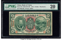 China Bank of China, Manchuria 1 Dollar 1.6.1912 Pick 25l S/M#C294-30l PMG Very Fine 20. Minor rust is noted on this example.

HID09801242017

© 2020 ...