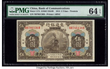 China Bank of Communications, Tientsin 5 Yuan 1914 Pick 117t S/M#C126-99 PMG Choice Uncirculated 64 EPQ. 

HID09801242017

© 2020 Heritage Auctions | ...