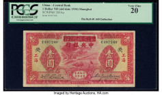 China Central Bank of China, Shanghai 1 Yuan 1934 Pick 205Aa S/M#C300-61 PCGS Very Fine 20. 

HID09801242017

© 2020 Heritage Auctions | All Rights Re...