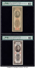 China Central Bank of China 1000; 5000 Customs Gold Units 1947 Pick 338; 353 Two Examples PMG Gem Uncirculated 65 EPQ; Gem Uncirculated 66 EPQ. 

HID0...