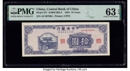 China Central Bank of China 10 Yuan 1945 Pick 377 S/M#C303-3 PMG Choice Uncirculated 63 EPQ. 

HID09801242017

© 2020 Heritage Auctions | All Rights R...