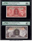 China Farmers Bank of China 1; 10 Yuan 1935 Pick 457a; 459a Two Examples PMG Choice Uncirculated 64; Superb Gem Unc 67 EPQ. 

HID09801242017

© 2020 H...