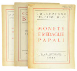 Three Sales of Italian & Papal Coins

Santamaria, P. & P. COLLEZIONE BUTTA. MONETE PONTIFICIE E DI ZECCHE ITALIANE. Roma, 28 Giugno 1939. (8), 119 p...