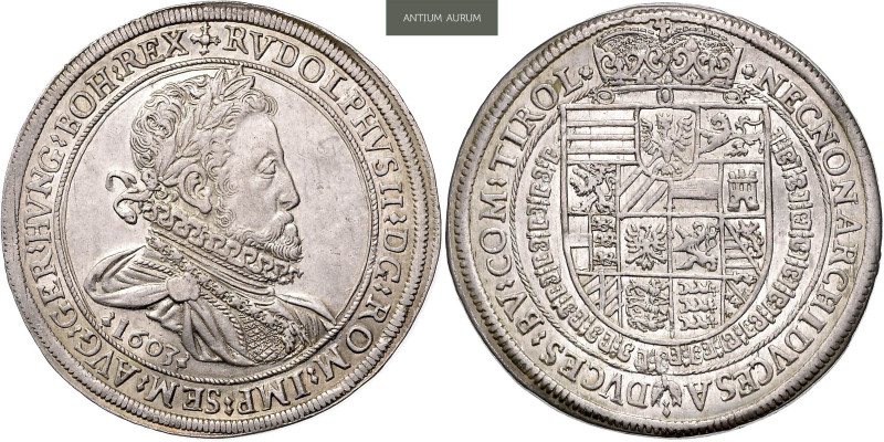 RUDOLF II (1576 - 1612)&nbsp;
1 Thaler, 1603, 28,73g, Hall. MzA 89&nbsp;

abo...