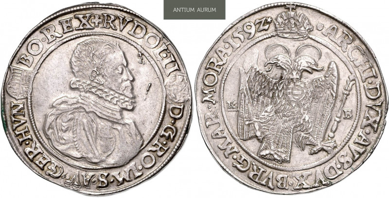 RUDOLF II (1576 - 1612)&nbsp;
1 Thaler, 1592, 28,11g, KB. Husz 1030&nbsp;

ab...