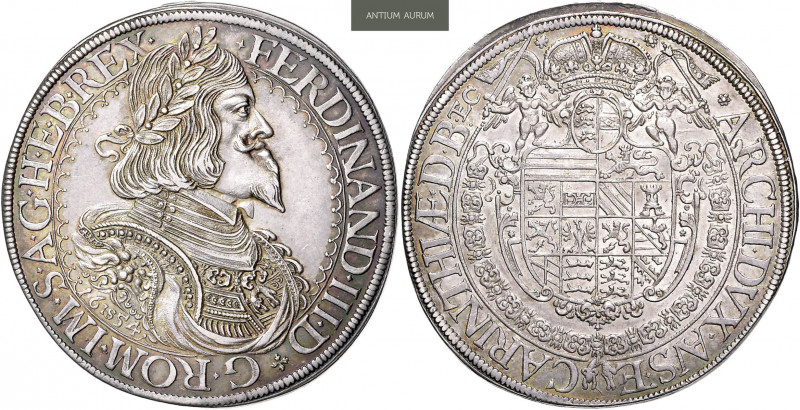 FERDINAND III (1637 - 1657)&nbsp;
1 Thaler, 1654, 28,09g, St. Veit. Her 413&nbs...