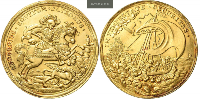 LEOPOLD I (1657 - 1705)&nbsp;
Gold medal (10 Ducats) St. George, 1690, 34,7g, K...