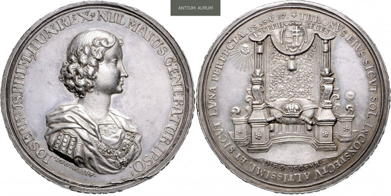 JOSEPH I (1705 - 1711)&nbsp;
Silver medal Coronation of Joseph I as Hungarian K...