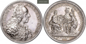CHARLES VII (1742 - 1745)&nbsp;
Silver medal Election of Charles VII as Emperor, 1742, 28,85g, P. P. Werner, 44 mm, Ag 900/1000, Mont 1658&nbsp;

a...