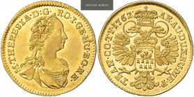 MARIA THERESA (1740 - 1780)&nbsp;
1 Ducat, 1762, 3,49g, Karlsburg. Her 214&nbsp;

about UNC | UNC