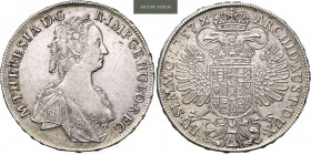 MARIA THERESA (1740 - 1780)&nbsp;
1 Thaler, 1757, 28g, Praha. Hal 1941&nbsp;

EF | EF