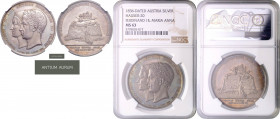 FERDINAND V / I (1835 - 1848)&nbsp;
Silver medal Coronation Prague, 1836, L. Held, 40 mm, Ag 900/1000, Haus 20&nbsp;

UNC | UNC , NGC MS 63