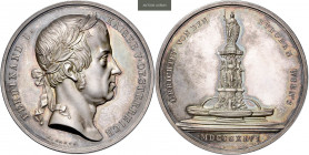 FERDINAND V / I (1835 - 1848)&nbsp;
Silver medal Commemorating the Construction of the Fountain Schwanthaler in Vienna Freyung, 1846, 56,87g, K. Lang...