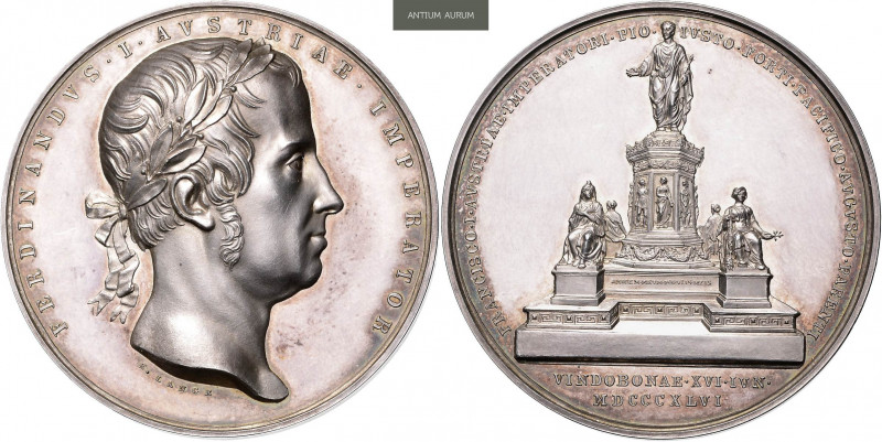 FERDINAND V / I (1835 - 1848)&nbsp;
Silver medal Commemorating the Unveiling of...