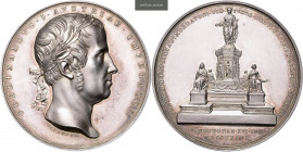 FERDINAND V / I (1835 - 1848)&nbsp;
Silver medal Commemorating the Unveiling of the Francis I Monument in Vienna, 1846, 61,29g, K. Lange, 49 mm, Ag 9...