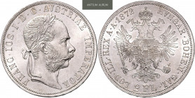 FRANZ JOSEPH I (1848 - 1916)&nbsp;
2 Gulden, 1872, 24,65g, Früh 1371&nbsp;

UNC | UNC , Mimořádný exemplář!