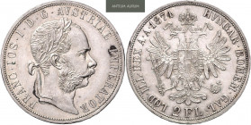 FRANZ JOSEPH I (1848 - 1916)&nbsp;
2 Gulden, 1874, 24,69g, Früh 1373&nbsp;

about UNC | about UNC