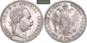 FRANZ JOSEPH I (1848 - 1916)&nbsp;
2 Gulden, 1880, 24,8g, Früh 1379&nbsp;

about UNC | about UNC