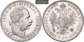 FRANZ JOSEPH I (1848 - 1916)&nbsp;
2 Gulden, 1888, 24,65g, Früh 1387&nbsp;

about UNC | about UNC