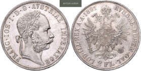 FRANZ JOSEPH I (1848 - 1916)&nbsp;
2 Gulden, 1891, 24,72g, Früh 1390&nbsp;

about UNC | about UNC