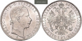 FRANZ JOSEPH I (1848 - 1916)&nbsp;
1 Gulden, 1860, 12,36g, E. Früh 1458&nbsp;

UNC | UNC