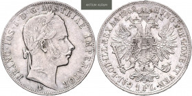 FRANZ JOSEPH I (1848 - 1916)&nbsp;
1 Gulden, 1862, 12,32g, V. Früh 1467&nbsp;

about UNC | about UNC