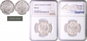 FRANZ JOSEPH I (1848 - 1916)&nbsp;
1 Gulden, 1866, A. Früh 1480&nbsp;

UNC | UNC , NGC MS 63