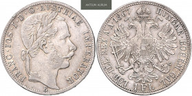 FRANZ JOSEPH I (1848 - 1916)&nbsp;
1 Gulden, 1867, 12,26g, E. Früh 1486&nbsp;

VF | VF
