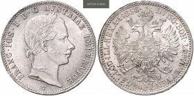 FRANZ JOSEPH I (1848 - 1916)&nbsp;
1/4 Gulden, 1858, 5,32g, V. Früh 1522&nbsp;

about UNC | about UNC
