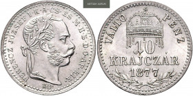 FRANZ JOSEPH I (1848 - 1916)&nbsp;
10 Kreuzer, 1877, 1,7g, KB. Früh 1826&nbsp;

UNC | UNC