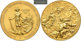 FRANZ JOSEPH I (1848 - 1916)&nbsp;
Gold medal II Shooting Festival of the German Shooting Club Karlsbad, 1899, 15,74g, E. Friedrich, 30 mm, Au 900/10...