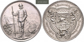 FRANZ JOSEPH I (1848 - 1916)&nbsp;
Silver medal (2 Gulden) III Austrian Federal Shooting Festival Graz, 1889, 25,33g, Jauner, 36 mm, Ag 900/1000, Frü...