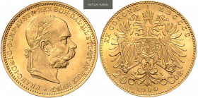 FRANZ JOSEPH I (1848 - 1916)&nbsp;
20 Corona, 1900, 6,78g, Früh 1932&nbsp;

UNC | UNC