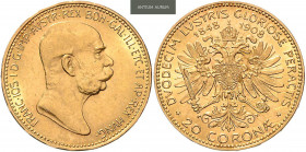 FRANZ JOSEPH I (1848 - 1916)&nbsp;
20 Corona 60th Anniversary of Reign, 1908, 6,78g, Früh 2183&nbsp;

about UNC | about UNC