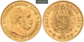 PRUSSIA&nbsp;
5 Mark, 1878, 1,98g, A. Jäg 244&nbsp;

about EF | EF , škrábanec | scratch