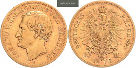 SAXONY&nbsp;
10 Mark, 1873, 3,93g, E. Jäg 257&nbsp;

VF | VF