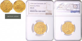 CZECHOSLOVAKIA&nbsp;
Gold medal (2 Ducats) Revival of Kremnitz´ Mining, 1934, 6,98g, Kremnica. A. Hám, 25 mm, Au 987/1000, MCH CSR1-MED9&nbsp;

UNC...