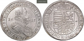 ARCHDUKE MAXIMILIAN (1590 - 1618)&nbsp;
1 Thaler (Archduke Maximillian 1590 - 1618), 1615, 28,6g, Hall. Dav 3321A&nbsp;

EF | EF