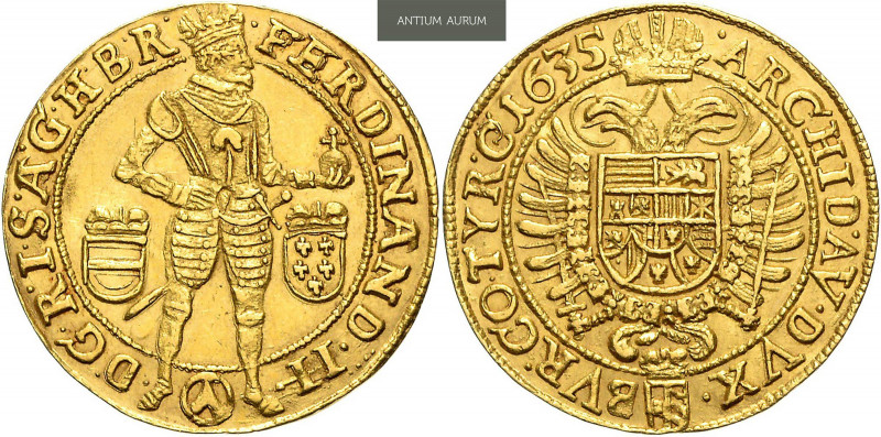FERDINAND II (1619 - 1637)&nbsp;
2 Ducats, 1635, 6,92g, Wien. Fried 169&nbsp;
...