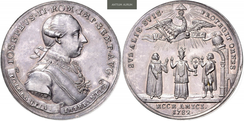 JOSEPH II (1765 - 1790)&nbsp;
Silver medal Joseph II To Commemorate the Toleran...