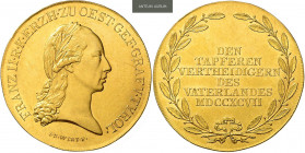 FRANCIS II / I (1792 - 1806 - 1835)&nbsp;
Gold medal To Staff Officers Who had Displayed Exemplary Bravery in the Battles against the French, 1797, 2...