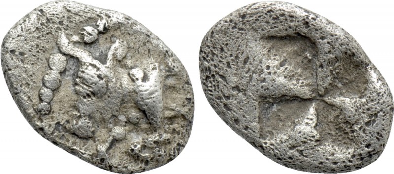 THRACE. Byzantion. Hemiobol (Circa 387-340 BC). 

Obv: Forepart of bull left; ...