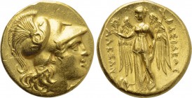 KINGS OF MACEDON. Alexander III 'the Great' (336-323 BC). GOLD Stater. Mesambria.