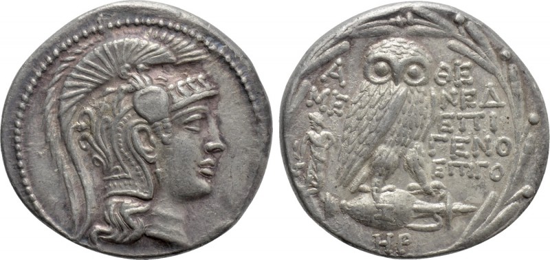 ATTICA. Athens. Tetradrachm (135/4 BC). New Style Coinage. Menedemos, Epigenes a...