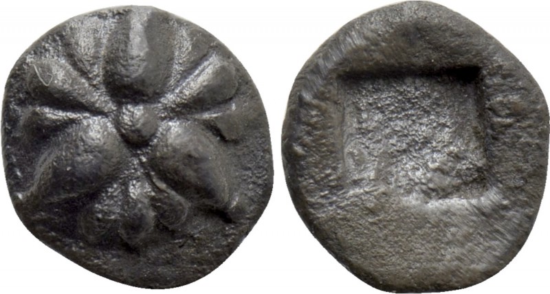 ASIA MINOR. Uncertain. Hemiobol (Circa 5th century BC). 

Obv: Trefoil, with c...