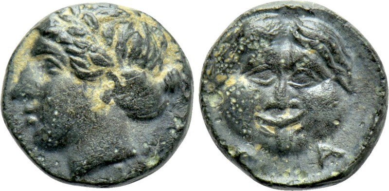 MYSIA. Gambrion. Ae (Circa 400 BC). 

Obv: Laureate head of Apollo left.
Rev:...