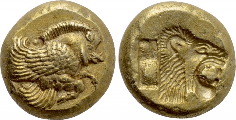 LESBOS. Mytilene. EL Hekte (Circa 521-478 BC).

Obv: Forepart of winged boar r...