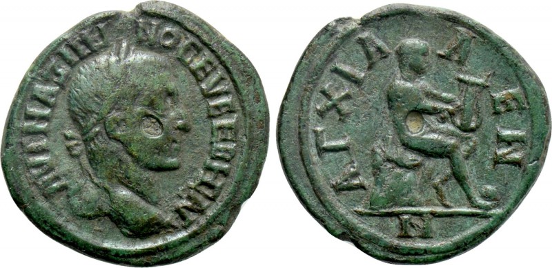 THRACE. Anchialus. Maximinus I Thrax (235-238). Ae. 

Obv: AVT MAZIMEINOC EVCE...