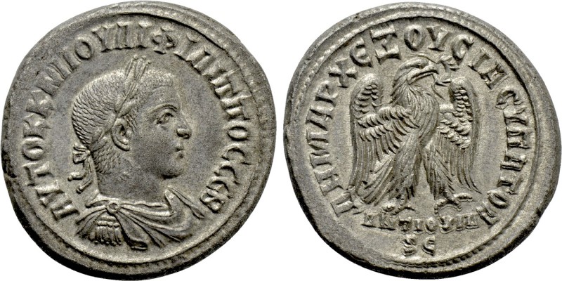 SELEUCIS AND PIERIA. Antioch. Philip II (247-249). Tetradrachm. 

Obv: AYTOK K...